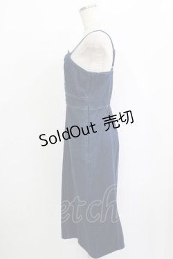 画像2: an another angelus / 配色ステッチデニムタイトジャンパースカート Free INDIGO H-25-10-08-034-CA-OP-NS-ZH