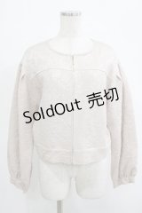 axes femme / ジャカードノーカラージャケット M アイボリー H-25-10-08-042-AX-JA-NS-ZH
