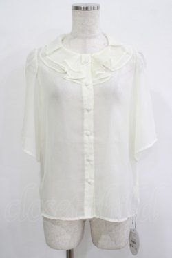 画像1: an another angelus / シアーラッフルブラウス Free OFFWHITE H-25-10-08-046-CA-BL-NS-ZH