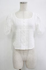 an another angelus / バックリボンコットンレースブラウス Free OFF WHITE H-25-10-08-047-CA-BL-NS-ZH