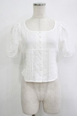 画像1: an another angelus / バックリボンコットンレースブラウス Free OFF WHITE H-25-10-08-047-CA-BL-NS-ZH
