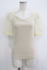 画像1: an another angelus / チュールパフスリーブカットトップス Free IVORY H-25-10-08-048-CA-TO-NS-ZH (1)