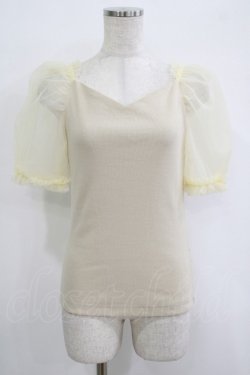 画像1: an another angelus / チュールパフスリーブカットトップス Free IVORY H-25-10-08-048-CA-TO-NS-ZH