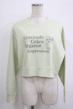 画像1: an another angelus / フラワーランゲージロゴプリントカットソー Free LIGHT GREEN H-25-10-08-049-CA-TS-NS-ZH