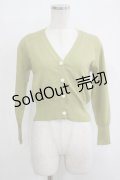 an another angelus / フラワーカット釦Vネックニットカーディガン Free GREEN H-25-10-08-050-CA-TO-NS-ZH
