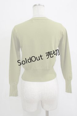 画像3: an another angelus / フラワーカット釦Vネックニットカーディガン Free GREEN H-25-10-08-050-CA-TO-NS-ZH
