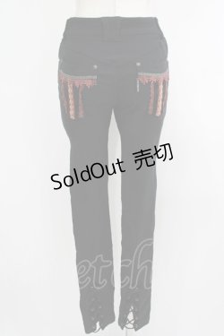 画像3: Ozz oneste / 刺繍ベロア切替パンツ  黒×赤 H-25-10-08-1028-OO-PA-KB-ZH