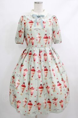 画像1: Emily Temple cute / BerryCherry Parfaitワンピース M ミント H-25-10-08-1004-ET-OP-KB-ZH