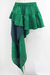 Qutie Frash / アシメラップスカート  グリーン H-25-10-08-1032-QU-SK-KB-ZH