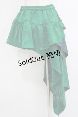 画像3: Qutie Frash / アシメラップスカート  グリーン H-25-10-08-1032-QU-SK-KB-ZH