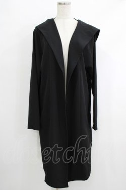画像1: Deorart / フーデッドロングカーディガン L 黒 H-25-10-08-1041-PU-TO-KB-ZH
