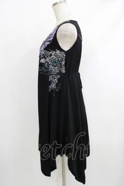 画像2: Ozz oneste / ヨークレース刺繍プリントチュニック  黒 H-25-10-08-1042-OO-TO-KB-ZH