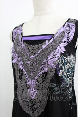 画像4: Ozz oneste / ヨークレース刺繍プリントチュニック  黒 H-25-10-08-1042-OO-TO-KB-ZH