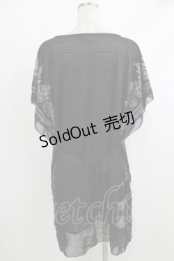 画像3: Rozen Kavalier / プリントシアーチュニック  黒 H-25-10-08-1045-OO-TO-KB-ZT121