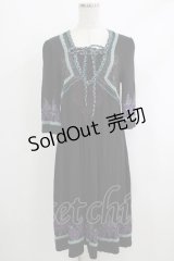 Ozz oneste / 刺繍プリントチュニックワンピース  黒 H-25-10-08-1046-OO-OP-KB-ZT023