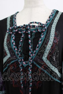 画像5: Ozz oneste / 刺繍プリントチュニックワンピース  黒 H-25-10-08-1046-OO-OP-KB-ZH