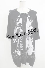 SEX POT ReVeNGe / フロントボタン襟付きロングカットソー  ブラック H-25-10-08-1050-SP-TO-KB-ZT256