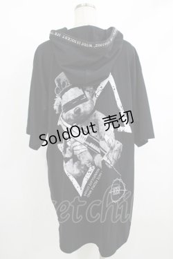 画像3: SEX POT ReVeNGe / プリント半袖ロングプルパーカー  黒 H-25-10-08-1051-SP-TO-KB-ZT256