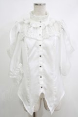 Hoshibako Works / ミッドナイトスターオフショルダー半袖ブラウス  ホワイト H-25-10-08-1053-LO-BL-KB-ZH