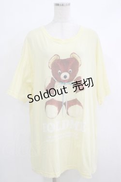 画像1: 【SALE】Candy Stripper / HOLD ME BIG TEE  イエロー H-25-10-08-1064-PU-TO-KB-ZT494