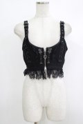 Rozen Kavalier / 刺繍ショートビスチェ  黒 H-25-10-08-1066-OO-TO-KB-ZH