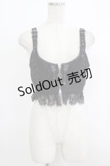 Rozen Kavalier / 刺繍ショートビスチェ  黒 H-25-10-08-1066-OO-TO-KB-ZH