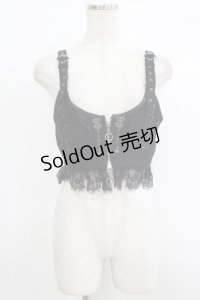 Rozen Kavalier / 刺繍ショートビスチェ  黒 H-25-10-08-1066-OO-TO-KB-ZH