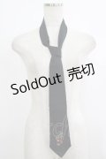 MA / 刺繍ネクタイ  黒 H-25-10-08-1072-PU-ZA-KB-ZH