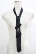 Ozz On / 龍刺繍ネクタイ  黒 H-25-10-08-1073-OO-ZA-KB-ZH