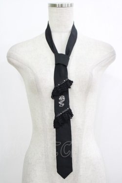 画像1: Ozz On / 龍刺繍ネクタイ  黒 H-25-10-08-1073-OO-ZA-KB-ZH