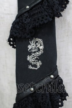 画像2: Ozz On / 龍刺繍ネクタイ  黒 H-25-10-08-1073-OO-ZA-KB-ZH