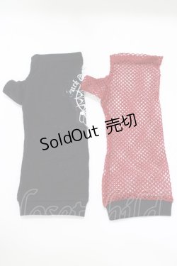 画像2: ALGONQUINS / フィンガーレスグローブ  黒×赤 H-25-10-08-1075-AL-ZA-KB-ZH