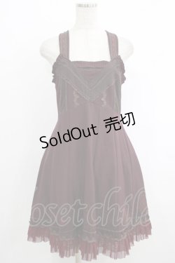 画像1: Ozz oneste / 薔薇刺繍ジャンパースカート  ボルドー H-25-10-08-1011-OO-OP-KB-ZH