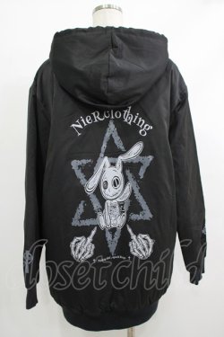 画像3: NieR Clothing / 中綿ブルゾンパーカー  黒 H-25-10-08-1013-PU-JA-KB-ZH