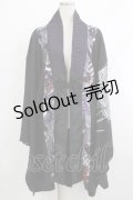 Qutie Frash / 着物カーデ  黒×紫 H-25-10-08-1016-QU-TO-KB-ZH