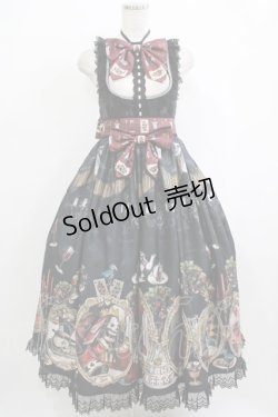 画像1: Royal Princess Alice / Dark Alice Tea Party・まくらくらまコラボジャンパースカート Free ブラック H-25-10-08-005-LO-OP-NS-ZH