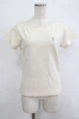 an another angelus / ロゴ刺繍フレンチスリーブT Free IVORY H-25-10-08-055-CA-TS-NS-ZH