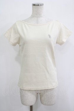 画像1: an another angelus / ロゴ刺繍フレンチスリーブT Free IVORY H-25-10-08-055-CA-TS-NS-ZH