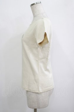 画像2: an another angelus / ロゴ刺繍フレンチスリーブT Free IVORY H-25-10-08-055-CA-TS-NS-ZH