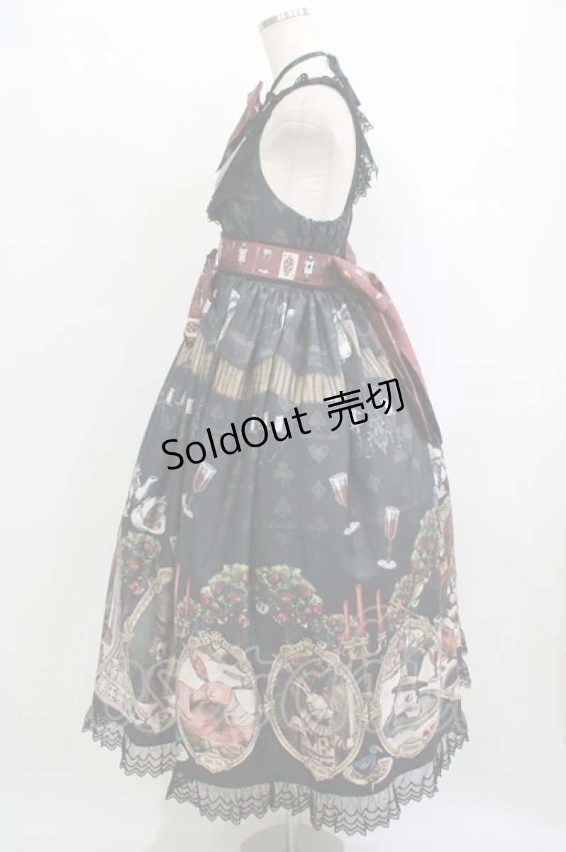 画像2: Royal Princess Alice / Dark Alice Tea Party・まくらくらまコラボジャンパースカート Free ブラック H-25-10-08-005-LO-OP-NS-ZH (2)
