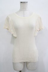 F&A / 透かし編みラッフルノースリーブニットプルオーバー Free IVORY H-25-10-08-056-LO-TO-NS-ZH