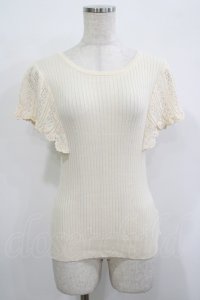 F&A / 透かし編みラッフルノースリーブニットプルオーバー Free IVORY H-25-10-08-056-LO-TO-NS-ZH