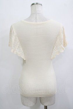 画像3: F&A / 透かし編みラッフルノースリーブニットプルオーバー Free IVORY H-25-10-08-056-LO-TO-NS-ZH