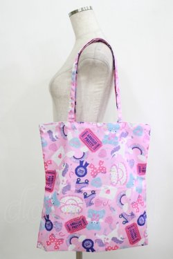 画像1: Angelic Pretty / Girly Stickerトートバッグ  ピンク H-25-10-08-062-AP-BG-NS-ZH