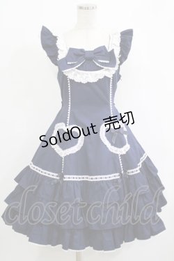 画像1: Angelic Pretty / Cute Heartジャンパースカート Free ネイビー H-25-10-08-006-AP-OP-NS-ZH
