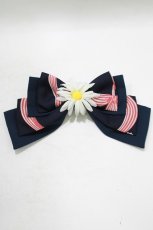 画像2: metamorphose / ことりとBerryリボンバレッタ  ネイビー H-25-10-08-069-ME-AC-NS-ZH (2)