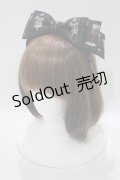 Royal Princess Alice / Dark Alice Tea Party・まくらくらまコラボカチューシャ  ブラック H-25-10-08-070-LO-AC-NS-ZH