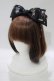 画像1: Royal Princess Alice / Dark Alice Tea Party・まくらくらまコラボカチューシャ  ブラック H-25-10-08-070-LO-AC-NS-ZH (1)