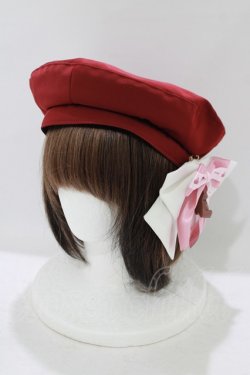 画像1: Amavel / セミオーダーベレー  レッド H-25-10-08-072-CA-AC-NS-ZH