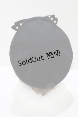 画像2: m petit by misako / TT*AMリボンBベレー  ブラック H-25-10-08-076-LO-AC-NS-ZH